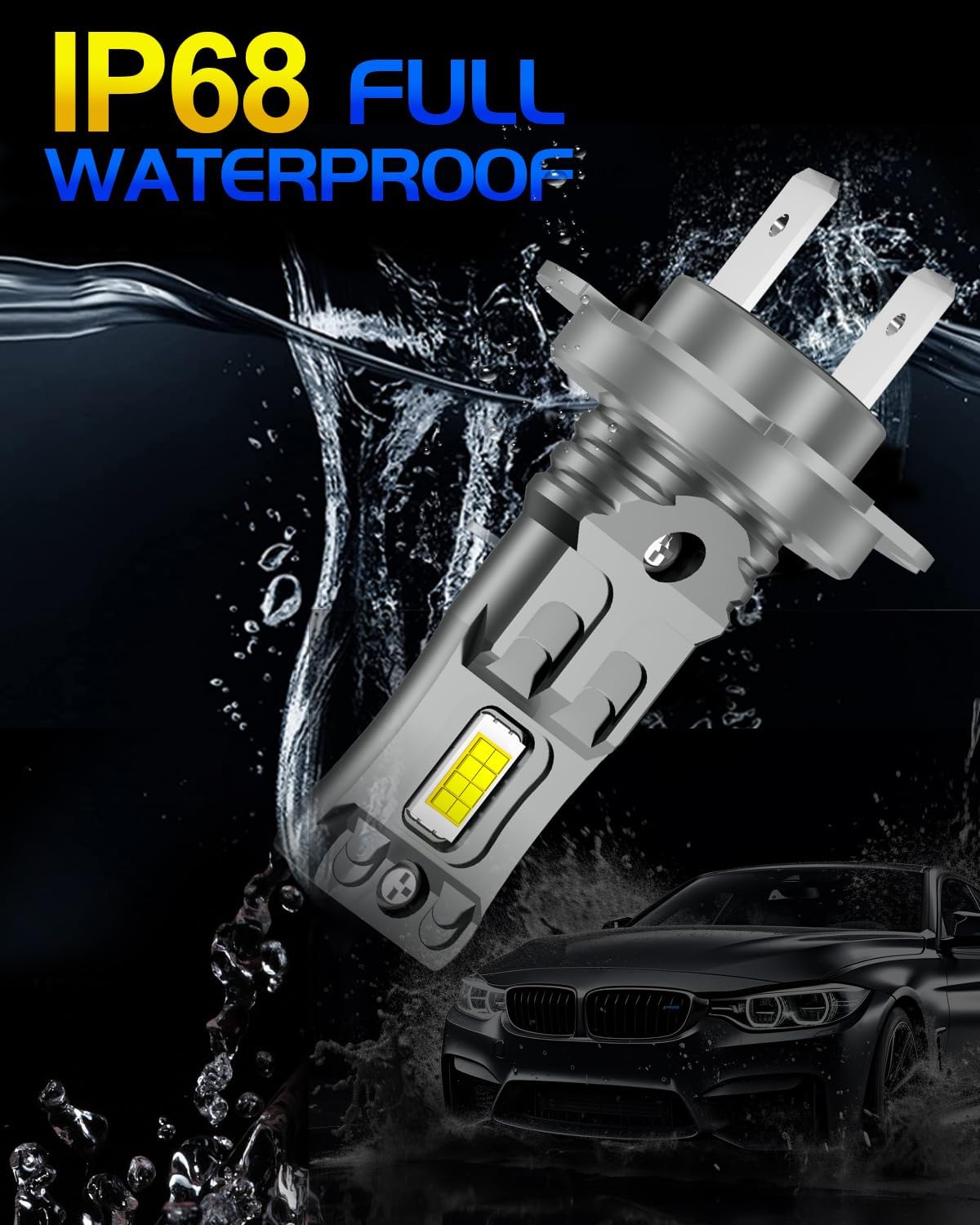 AUXIRACER H7 LED Headlight Bulb 6500K 600% Automotive