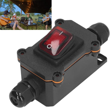 Jaerb Red Waterproof 12V 25A Inline Toggle Switch