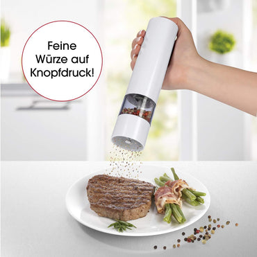 GOURMETmaxx Electric Salt and Pepper Mill with LED Light