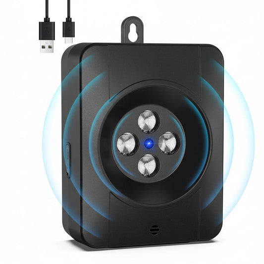 Bubbacare Ultrasonic Bark Control Device 4 Transmitters 33ft Range Waterproof