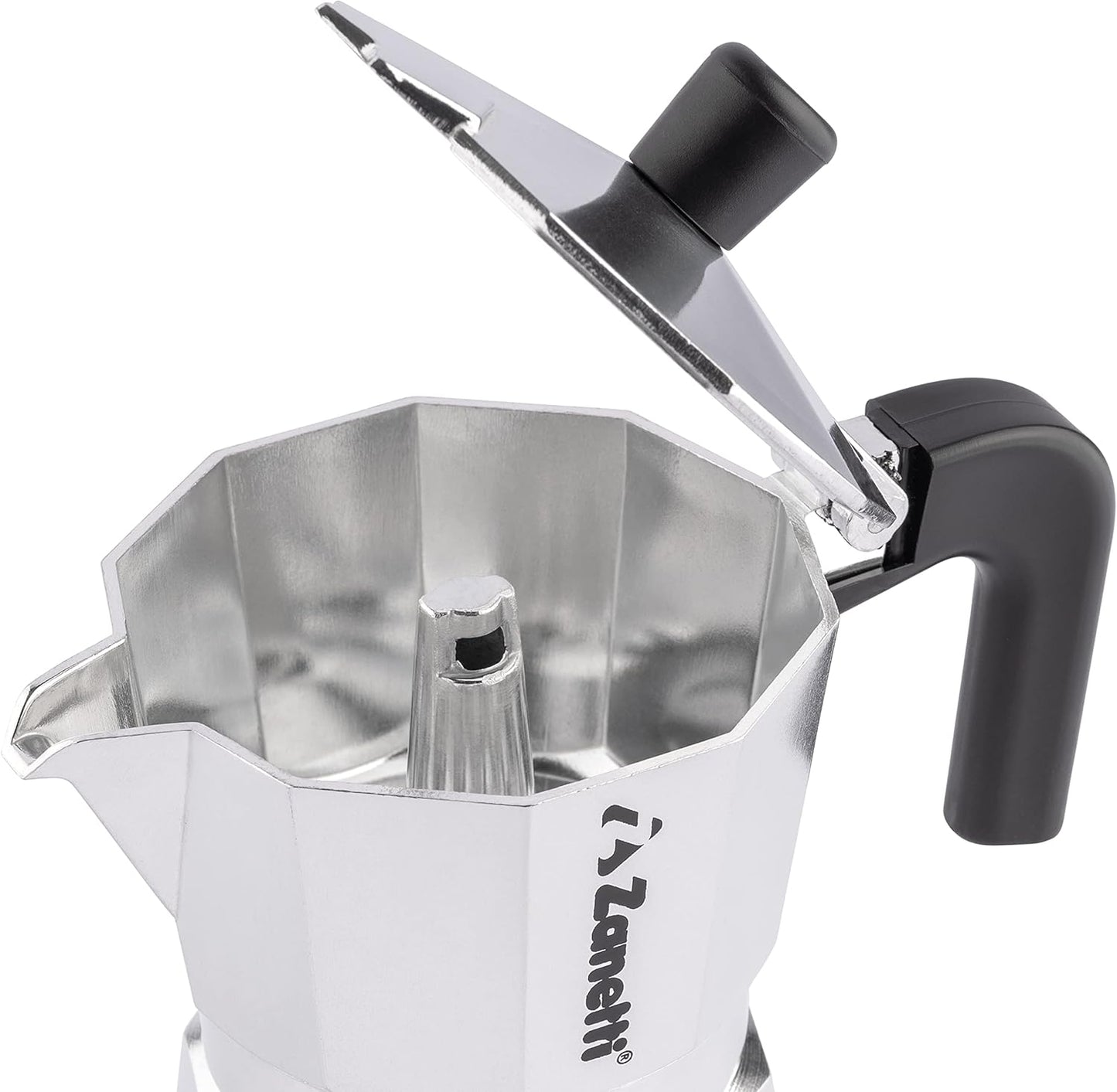 Zanetti Mama Aluminium Espresso Maker – 1‑Cup Moka Pot with Anti‑Drip