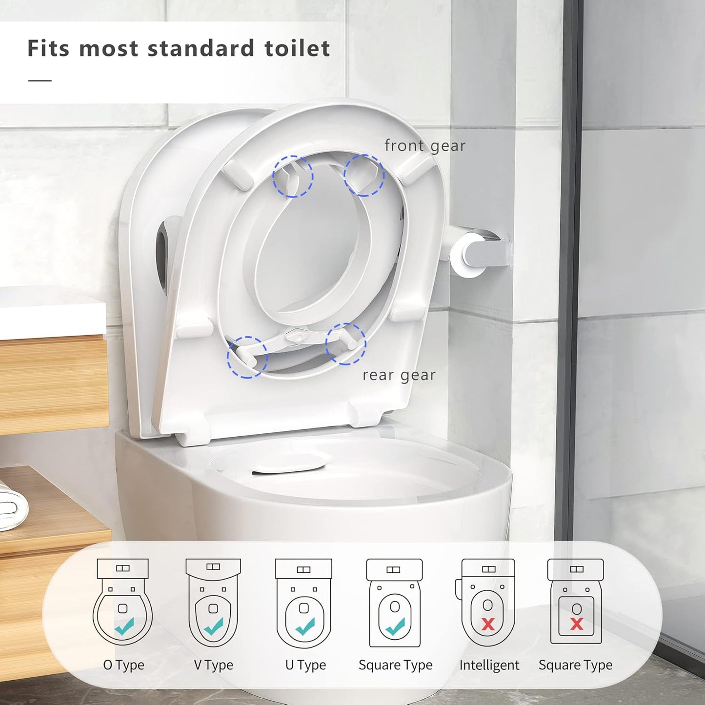 Adjustable Gray Potty Training Seat with Step Stool