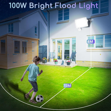 100W 10000LM Outdoor LED Motion Detector Spotlight – IP67 Waterproof