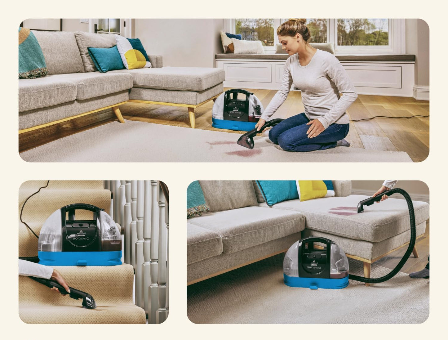 Bissell SpotClean C3 Portable Carpet & Upholstery Stain Remover