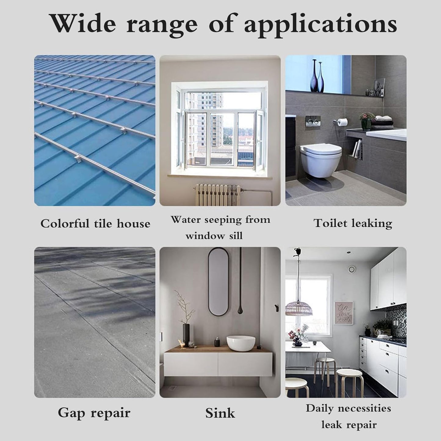 Wansiman Heavy-Duty Butyl Rubber Aluminum Foil Waterproof Repair Tape, Strong Adhesion