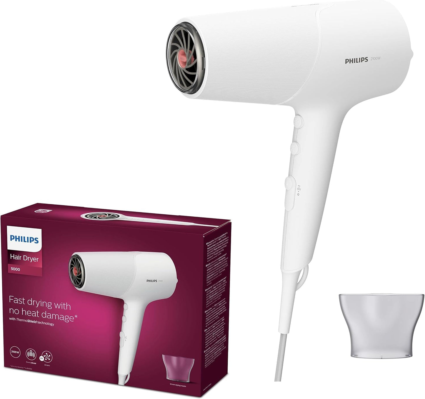 Philips 5000 Series Hair Dryer with ThermoProtect Technology