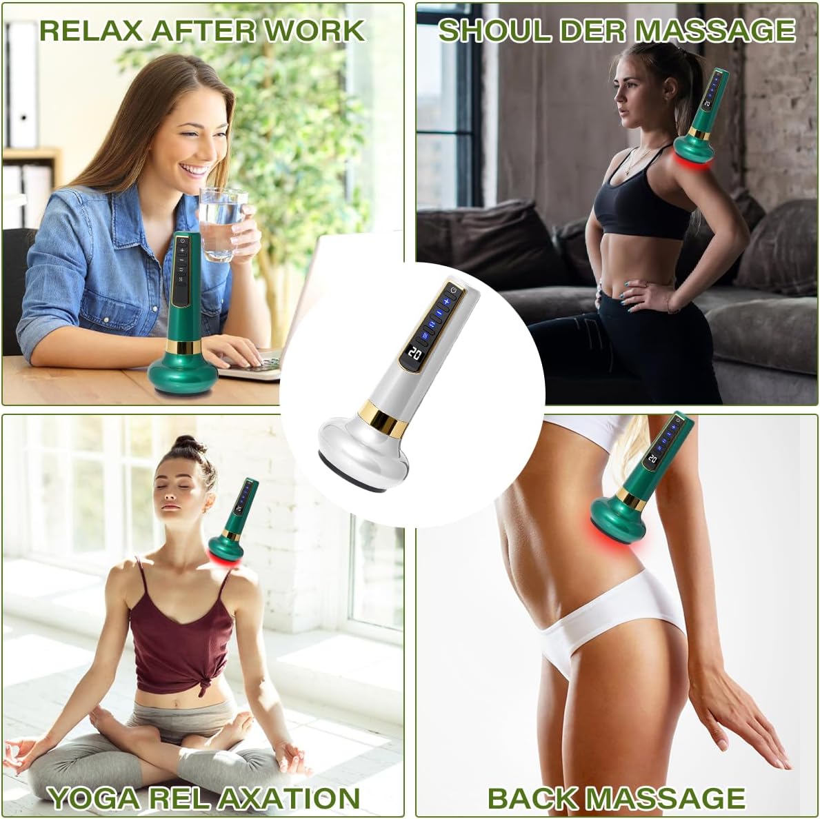 12-Level Intelligent Negative Pressure Cupping Massager – Portable Handheld Fat Reliever