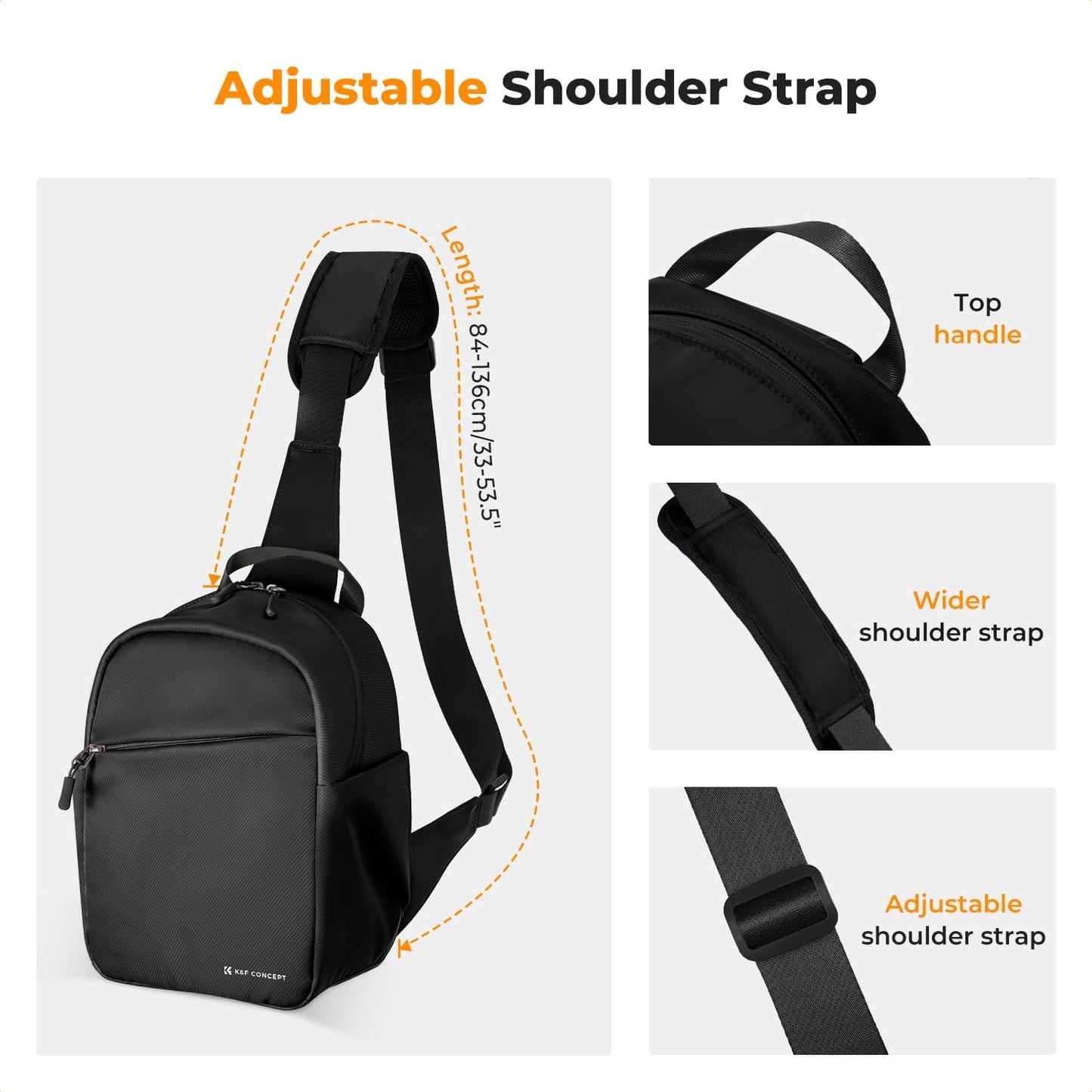 Waterproof Adjustable 5L Camera Sling Backpack by K&F Concept