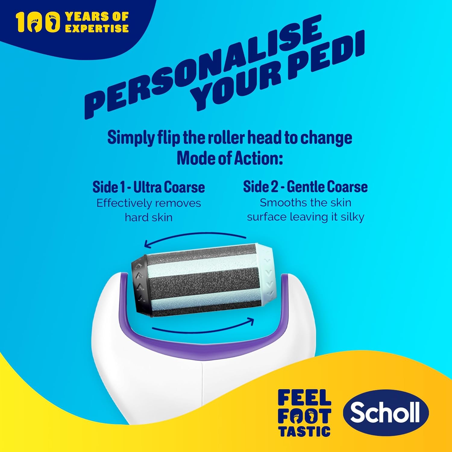 Scholl ExpertCare 2-in-1 Electric Foot File Dual Speed Remover