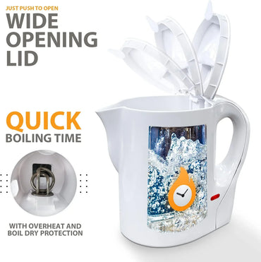 Crystals Cordless 1L Electric Kettle – Lightweight Portable Boiling Solution - Gomix Brands Outlet