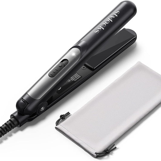 Stylocks Mini Hair Straightener Ceramic Travel Flat Iron Black