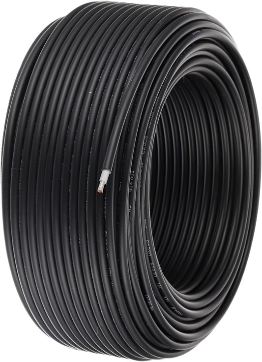 Solar Wire 10AWG 229ft Sunlight-Resistant Extension Cable - Black