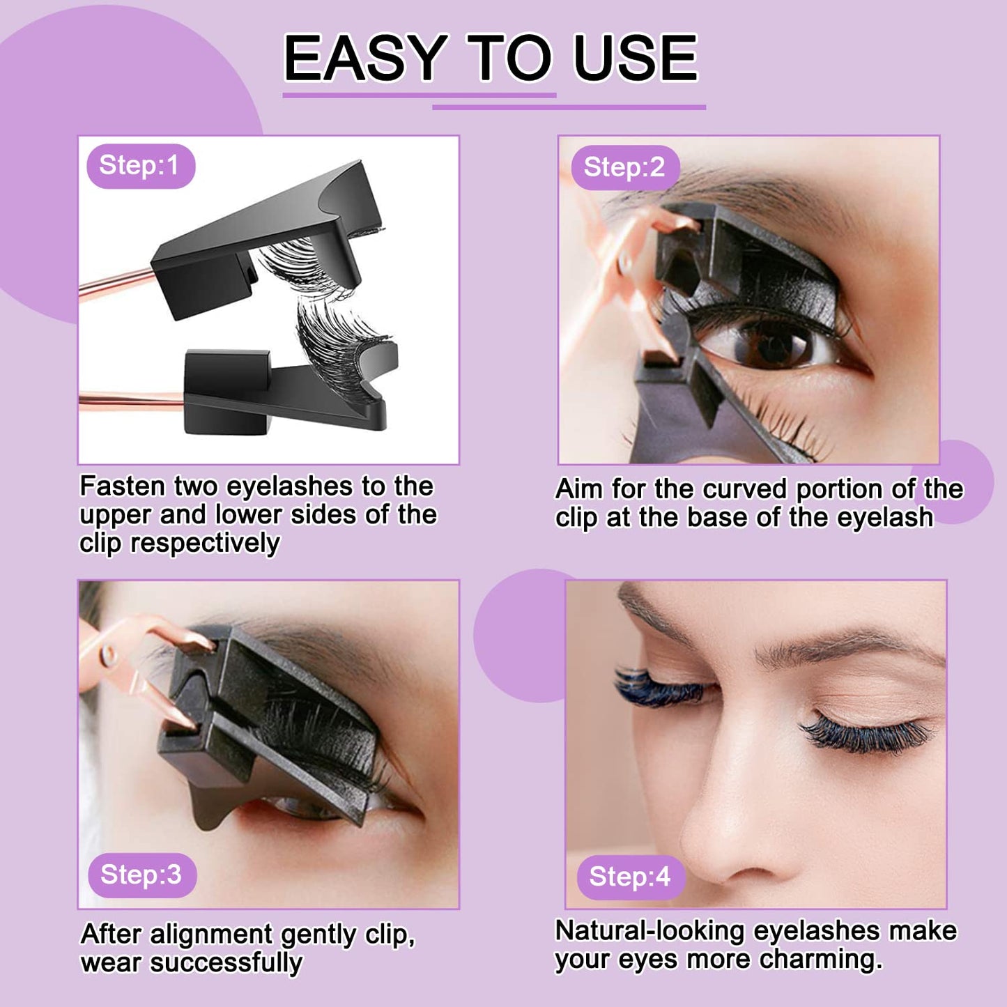 Awangya 3-Pair Magnetic 3D Natural Look Eyelash Set