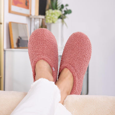 VeraCosy Women's Memory Foam Felt Slippers Closed Heel Polar Fleece Lining