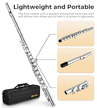 Vangoa 16 Key C Flute Instrument Set for Beginners with Accessories