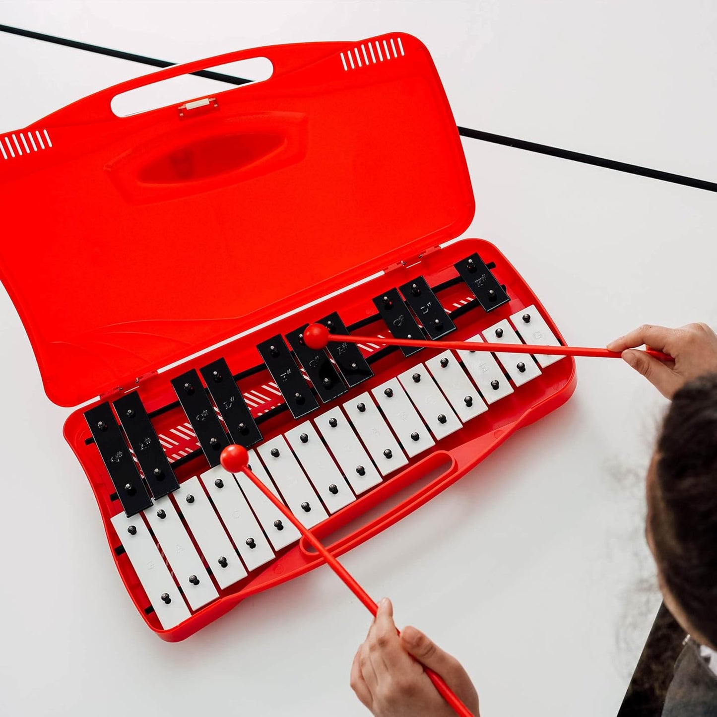 A-Star 25-Note Chromatic Glockenspiel with Carry Case and Beaters