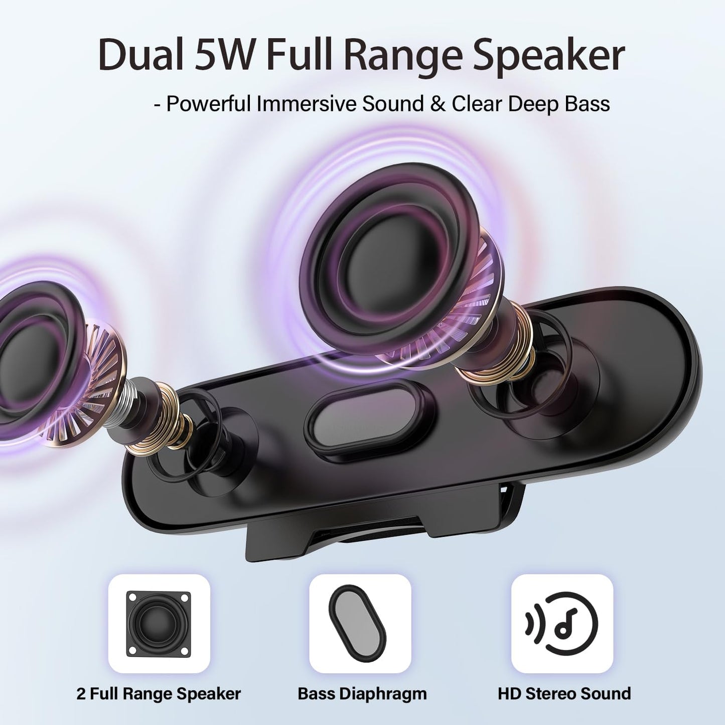 ZETIY USB Speaker: Portable Computer Mini Soundbar for PC, Laptop, and Desktop