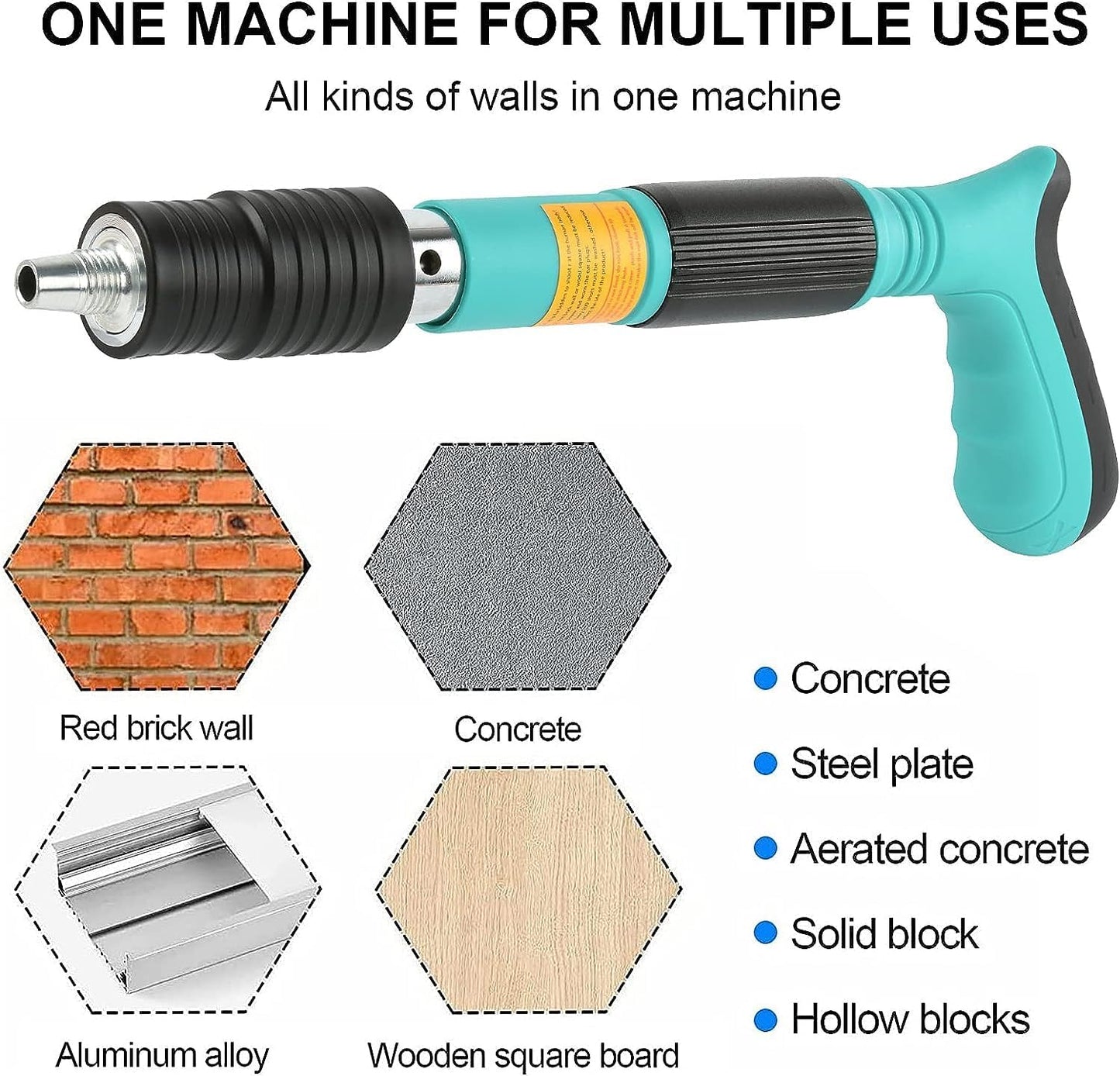 5-Speed Adjustable Concrete Nail Gun