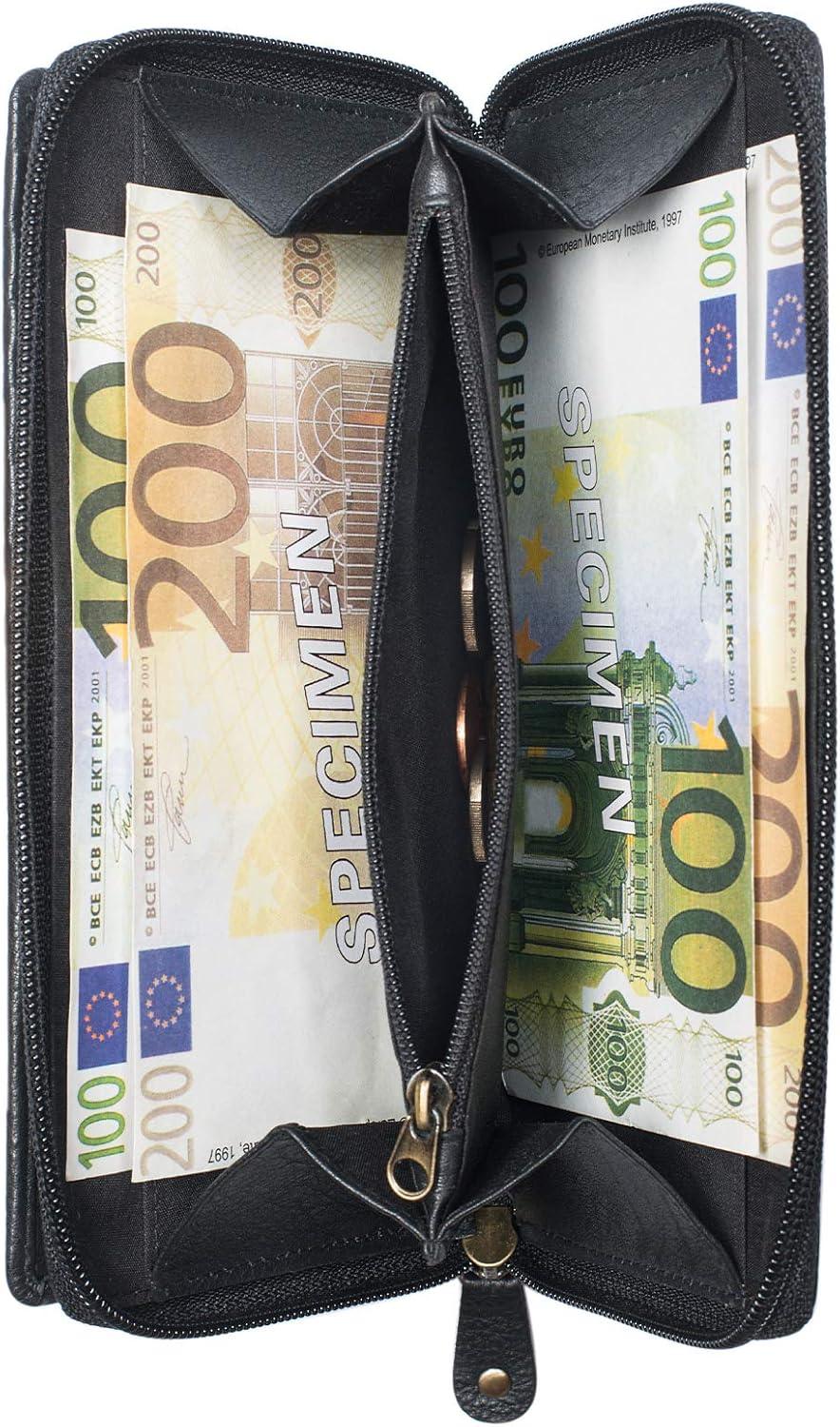 STILORD Dana Vintage Women's Leather RFID Wallet with Zip Pocket - Gomix Brands Outlet