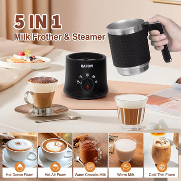 Rafow D02 5-in-1 Milk Frother 350ml 304W Black