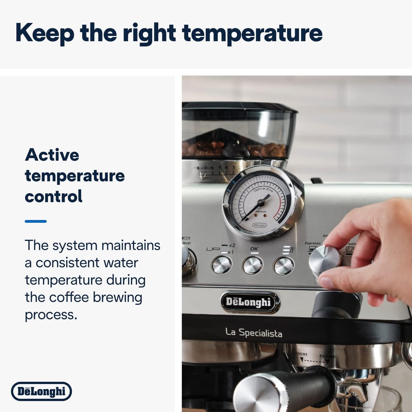 De'Longhi La Specialista Metal Barista Pump Espresso Machine with Grinder