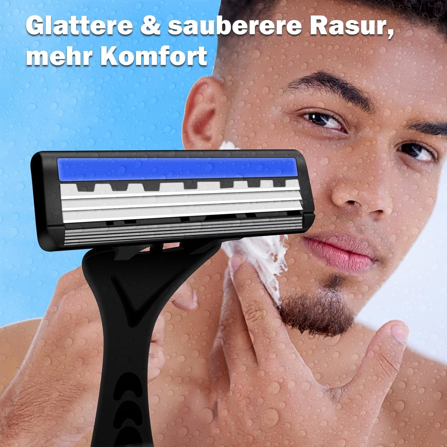 Myetasser 20-Count Triple Blade Disposable Razor for Men