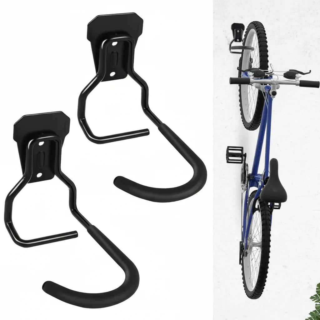 Sinoer 4-Pack Heavy-Duty Vertical Bike Wall Hooks – Matte Black - Gomix Brands Outlet