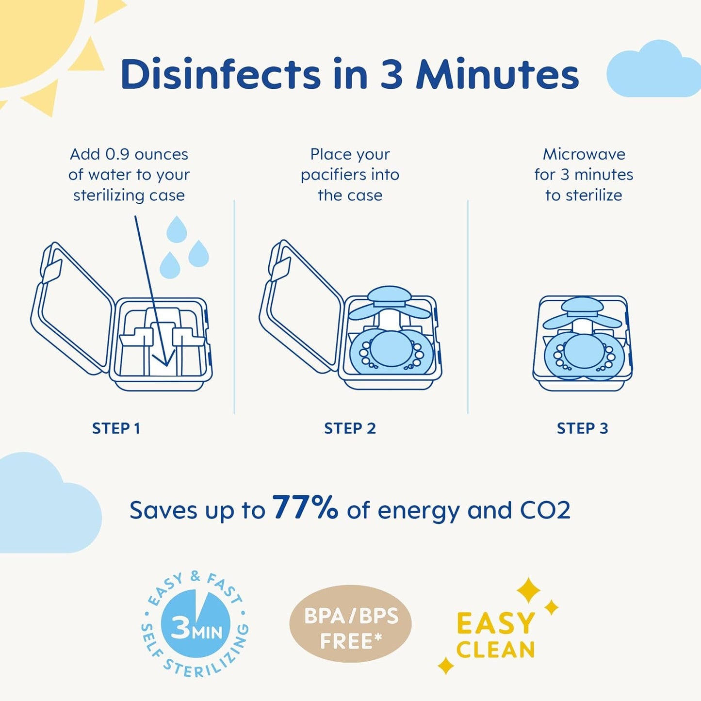 MAM Comfort Baby Pacifier: Lightweight One-Piece Full Silicone Binky for Newborns