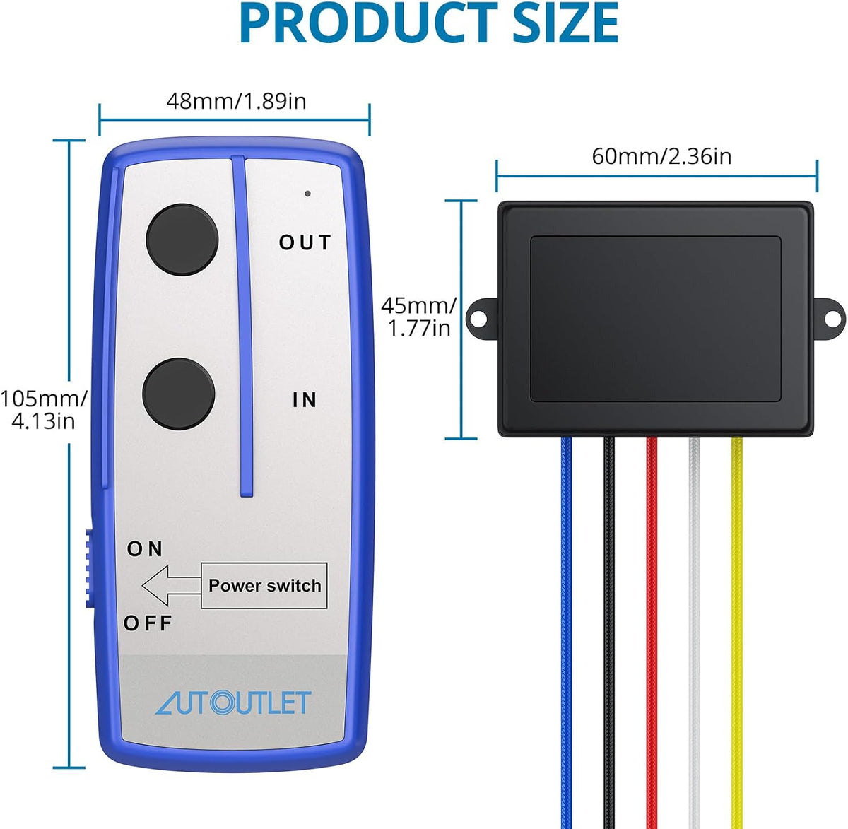 AUTOUTLET EFUAT065a Wireless Winch Remote Control Kit 2-Pack