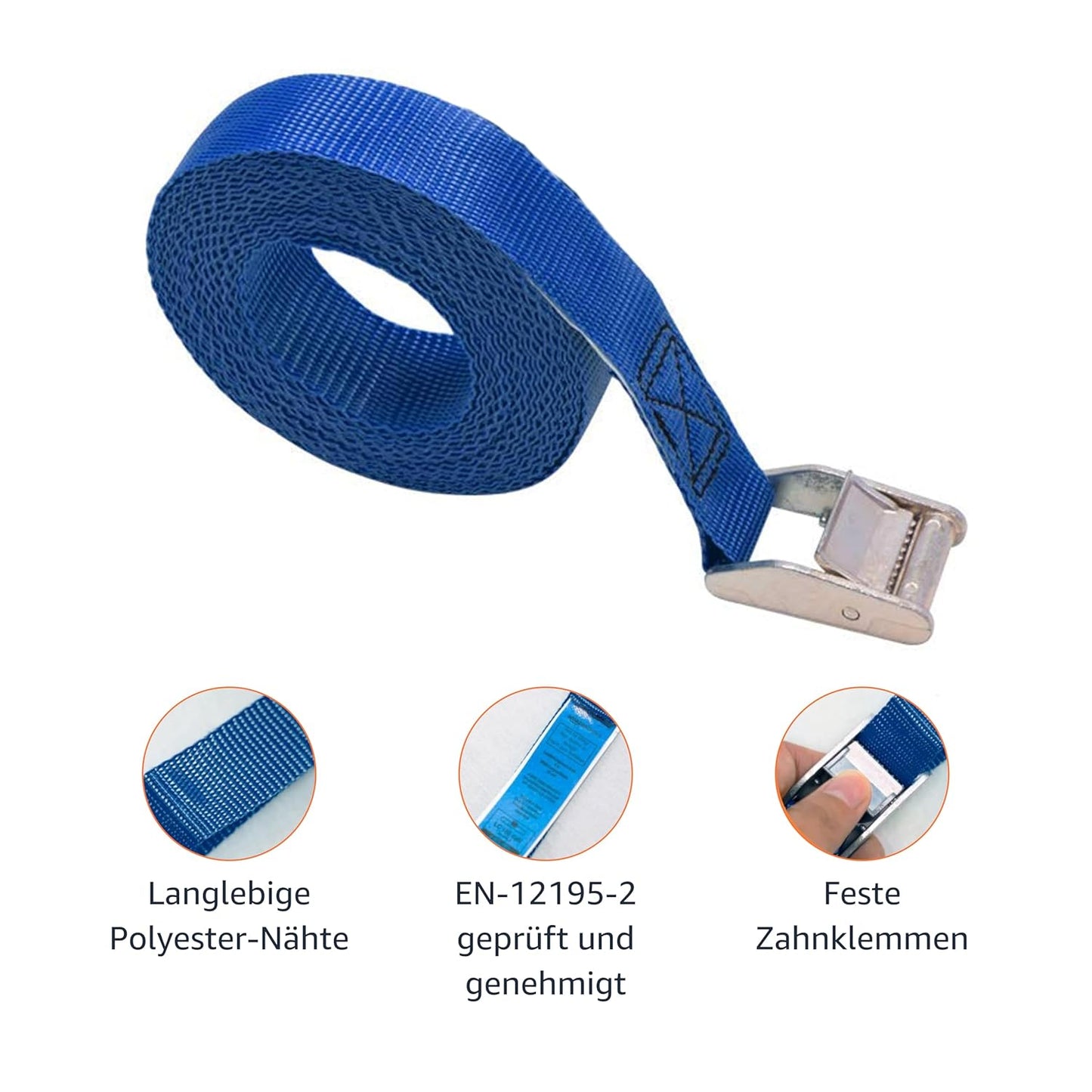 Amazon Basics 8.2-Foot Tie-Down Straps with 330-Pound Load Capacity