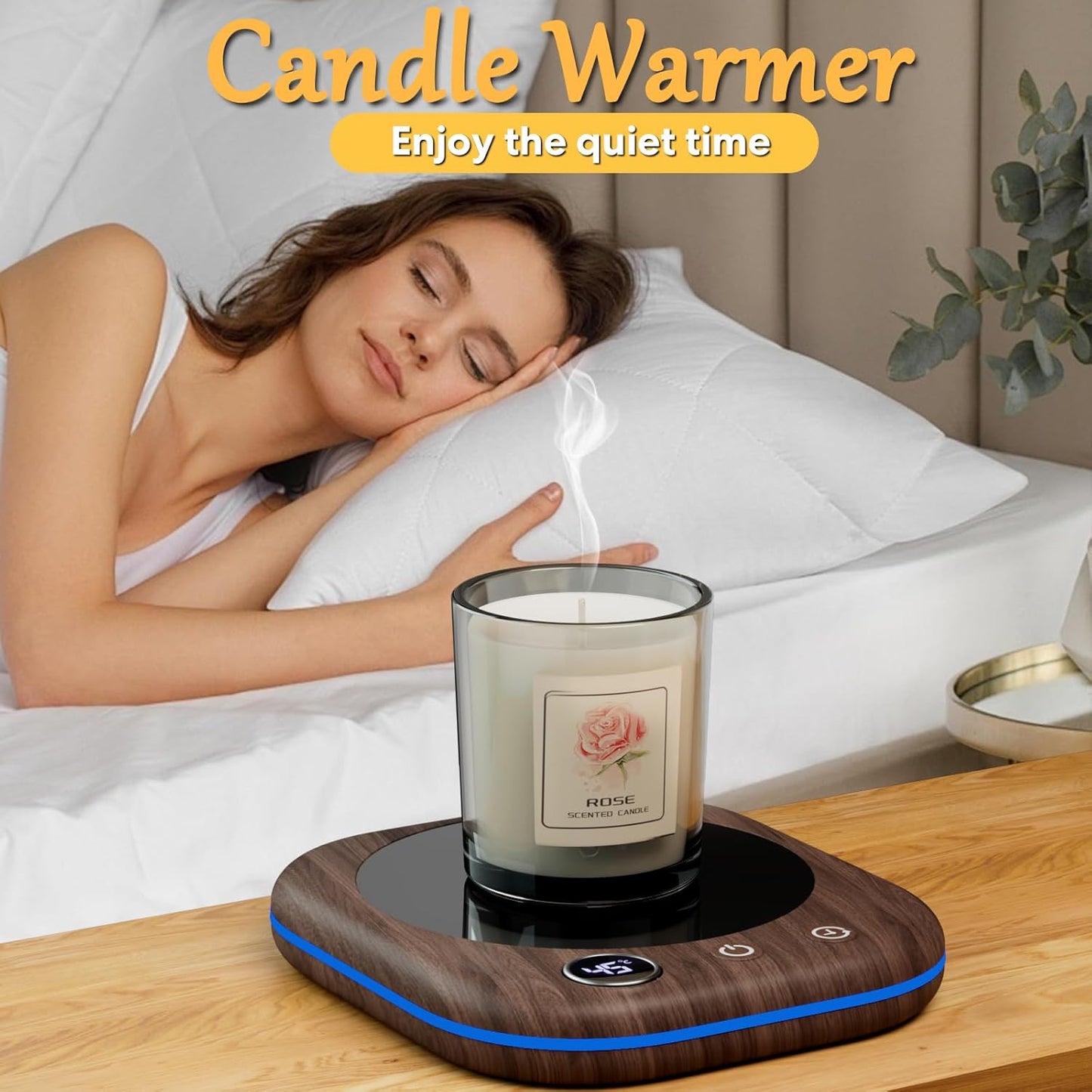 Smart Coffee Mug Warmer with Lighting, 3 Temperature Control, Auto Shut Off