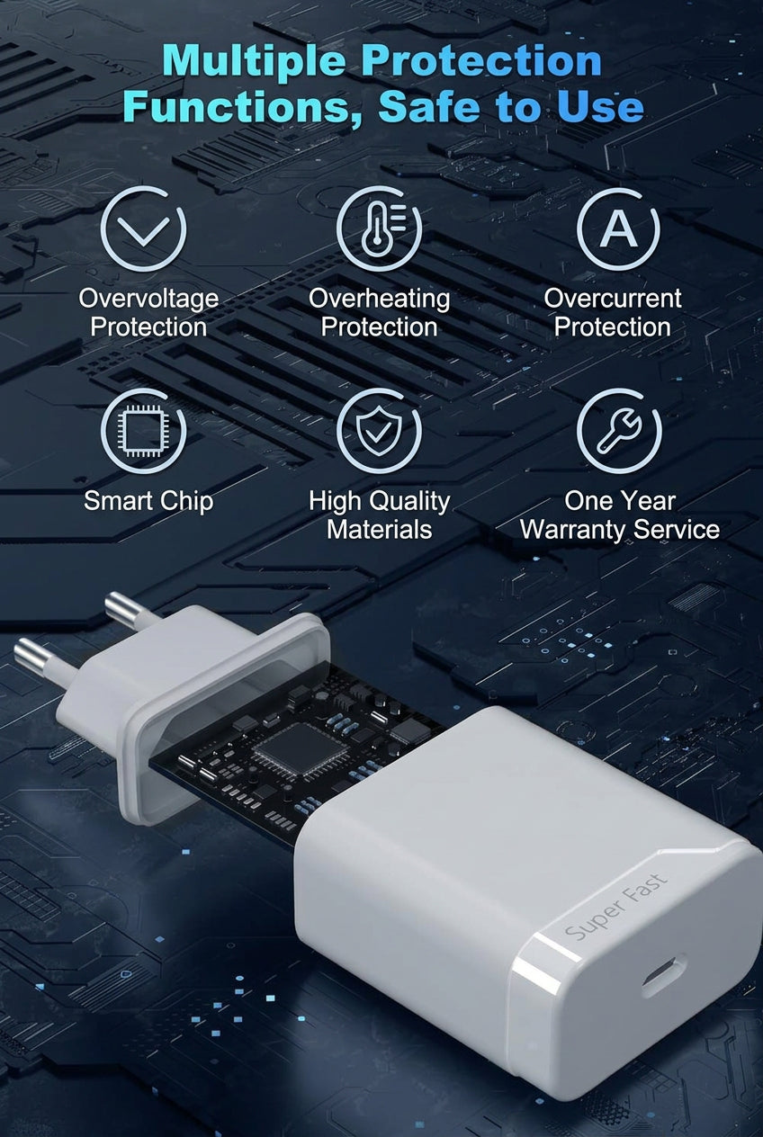 Fast Charger 25W Compatible with Samsung Galaxy USB-C