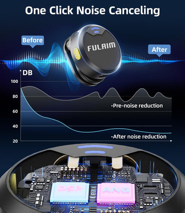 FULAIM X3 Ultra‑Compact Wireless Lavalier Mic with Noise‑Cancel