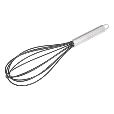 Amazon Basics 3-Piece Stainless Steel Silicone Whisk Set Black