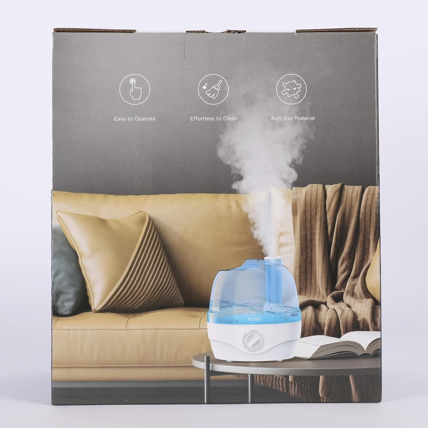 ARIBIO 2.2L Quiet Cool Mist Humidifier with 360° Nozzle