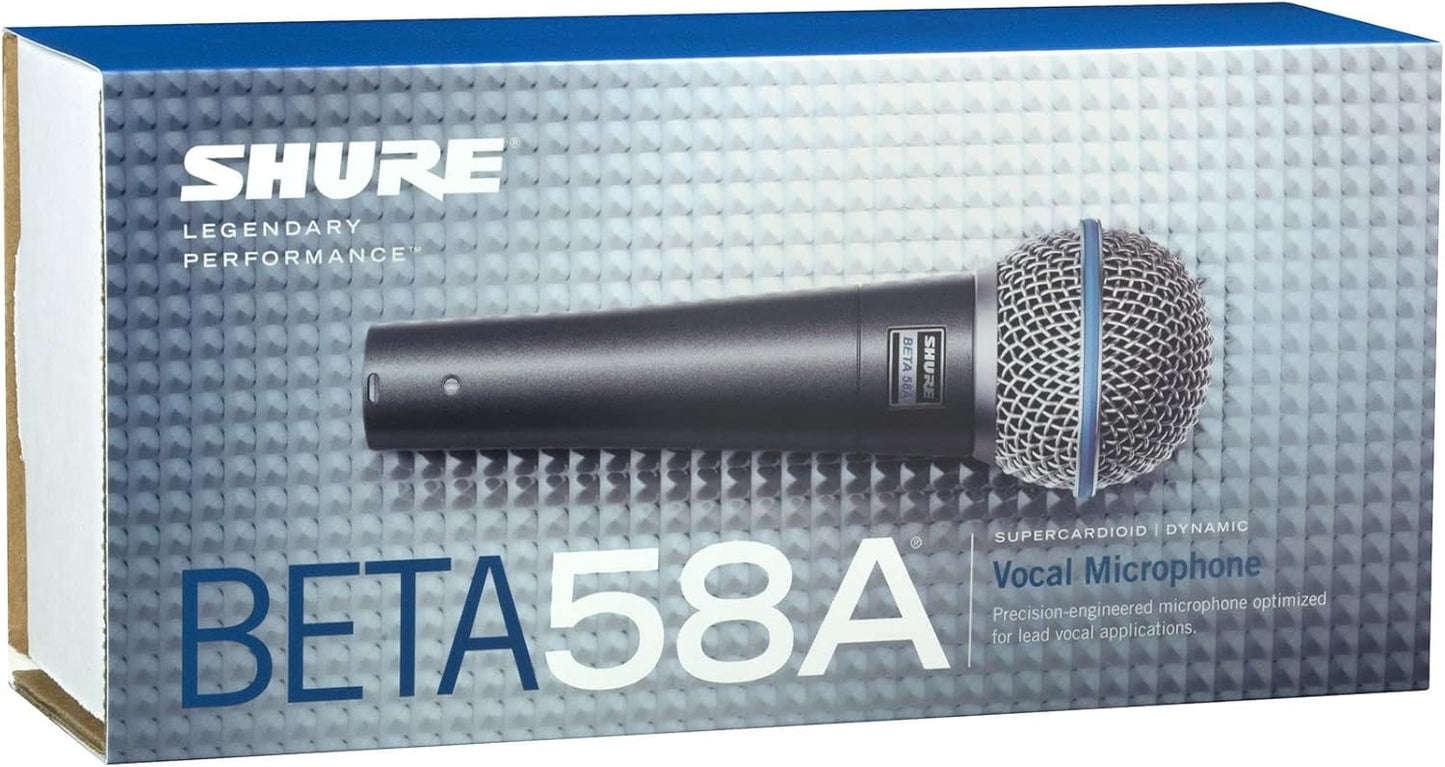 Shure BETA 58A Supercardioid Vocal Microphone – Professional Stage Mic