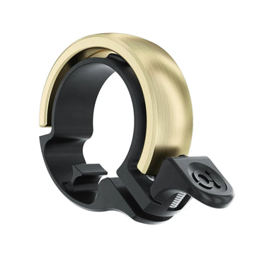 Knog Oi Aluminium Bike Bell – Large Brass 31.8mm Premium Ring - Gomix Brands Outlet
