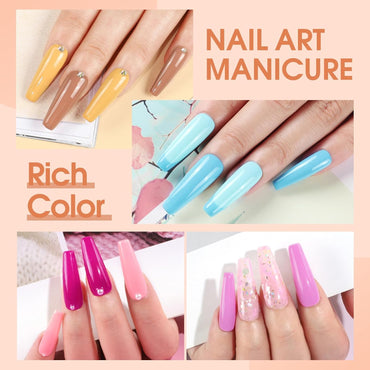 COSCELIA 20+5 Color Semi-Permanent Nail Kit with UV/LED Lamp