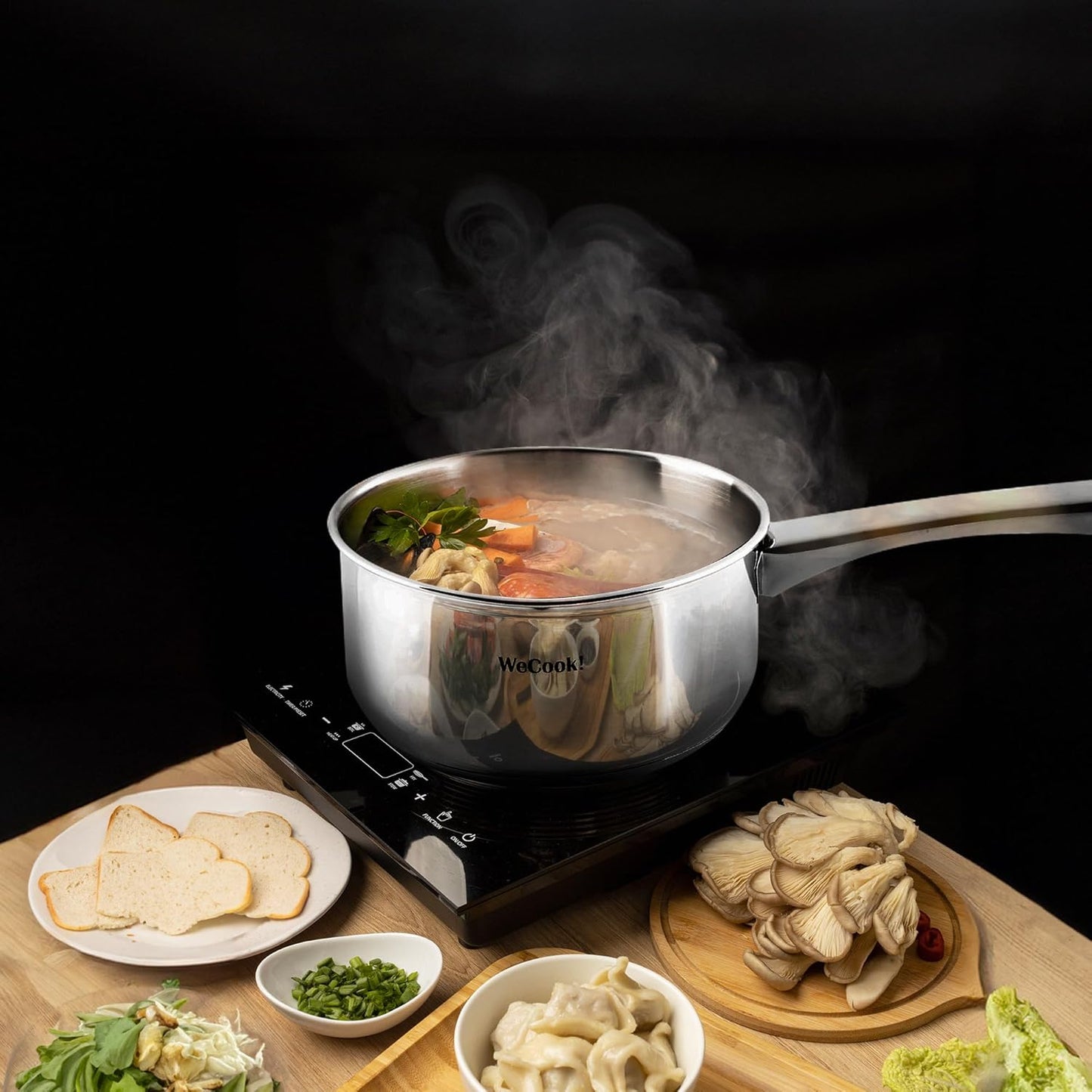 WECOOK! 12 cm Pro Stainless Steel Saucepan – 700 ml, Matte Finish