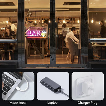 Pink USB Neon Light Sign for Home Bar Wall Decor - Gomix Brands Outlet