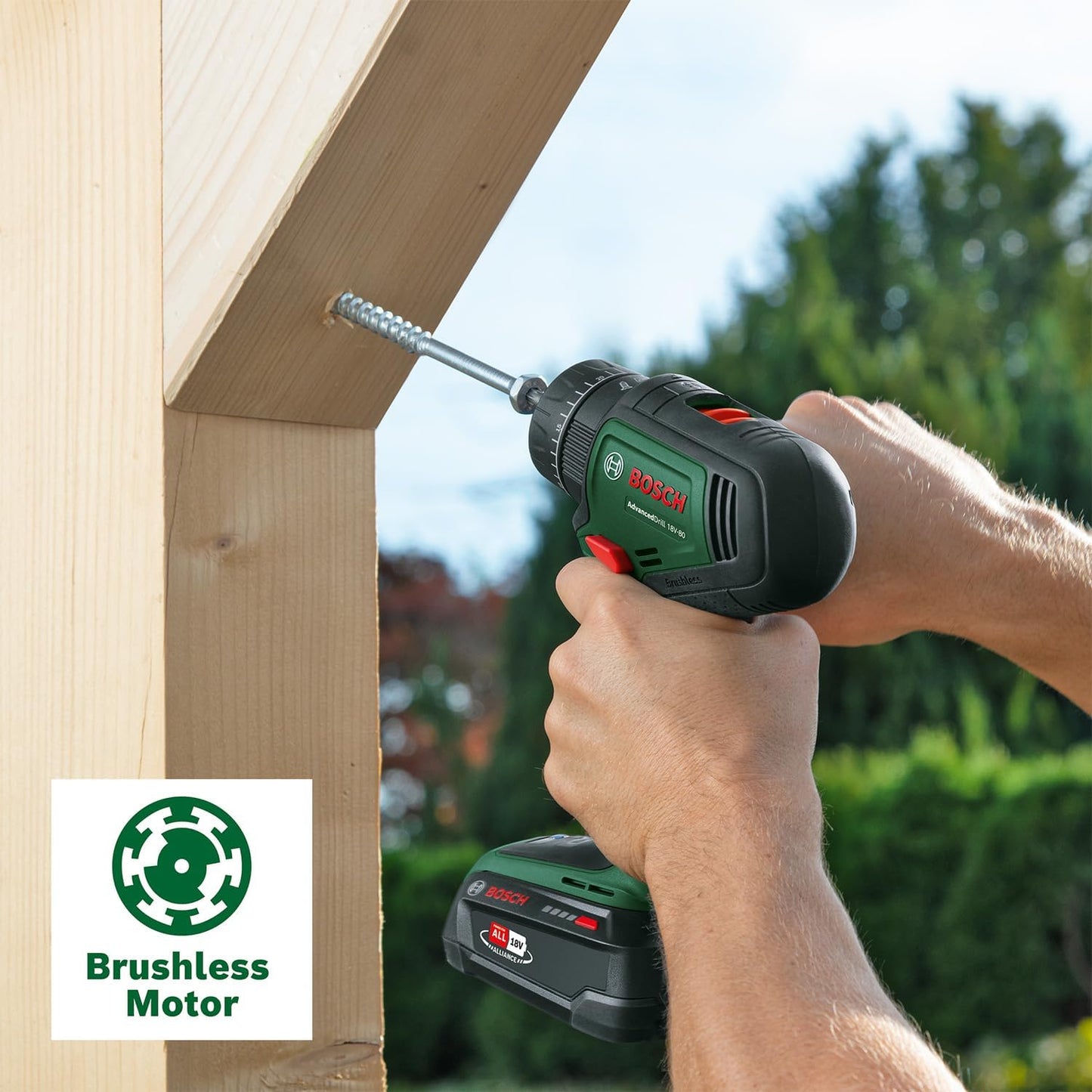 Bosch AdvancedImpact 18V-80 QuickSnap Cordless Hammer Drill with 82Nm Torque and Brushless Motor