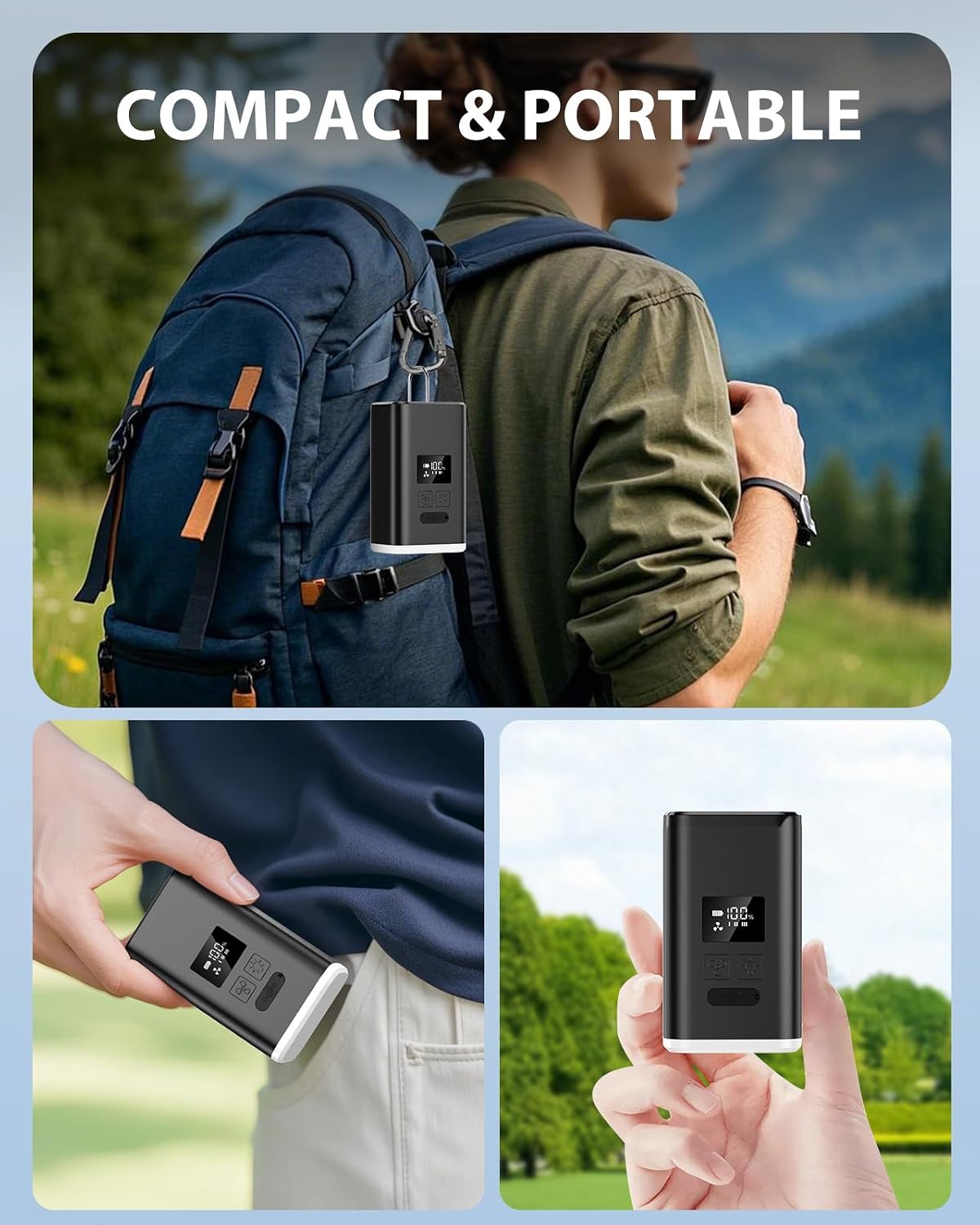 ZOPOM Portable Air Pump for Inflatables 5X Faster USB Rechargeable Mini