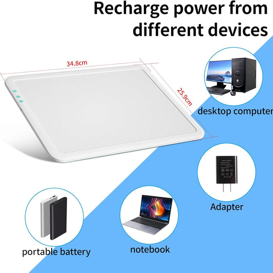 A4 Rechargeable Led Super Bright Light Pad with Carry Bag for Cricut Weeding Vinyl Tool, Portable Wireless 3500mAh Battery Light Board/Box - Gomix Brands Outlet