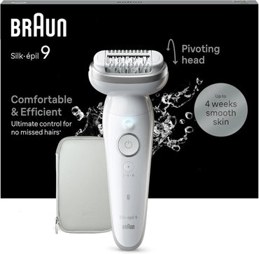 Braun Silk‑épil 9 Wireless Wet‑Dry Epilator with 40 MicroGrip Tweezers - Gomix Brands Outlet