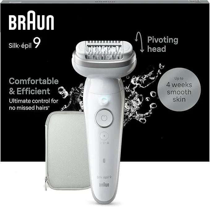 Braun Silk‑épil 9 Wireless Wet‑Dry Epilator with 40 MicroGrip Tweezers - Gomix Brands Outlet
