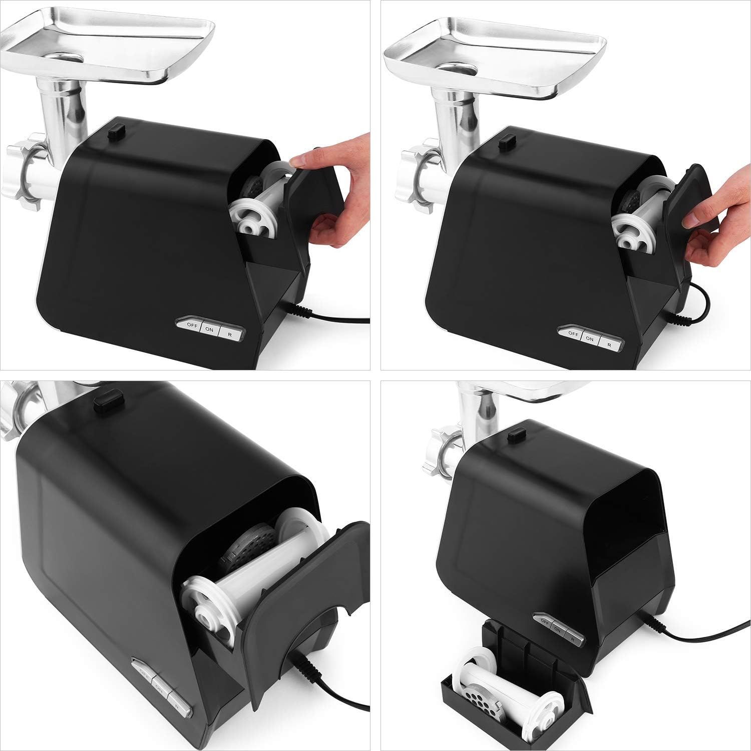 Meykey 2000W 3-in-1 Electric Meat Grinder with Stainless Steel Attachments