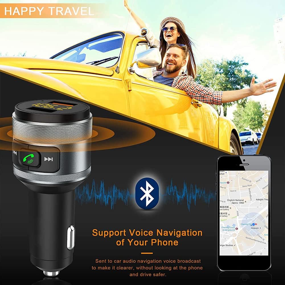 Sarpoer C57 Bluetooth FM Transmitter Car MP3 Player: Hands-Free Calling & USB Charging