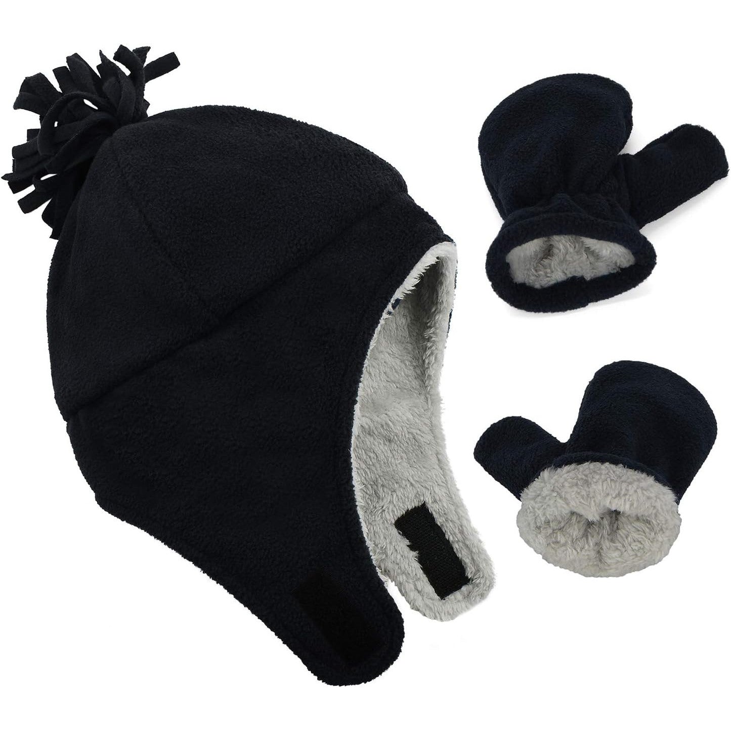 Zando Ultra-Warm Baby Winter Hat & Mitten Set – Sherpa Lined