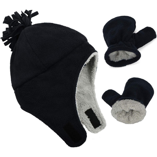 Zando Ultra-Warm Baby Winter Hat & Mitten Set – Sherpa Lined