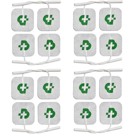 TESMED 16-Pack Self-Adhesive Electrode Pads for TENS EMS 2mm Plug Connection - Gomix Brands Outlet